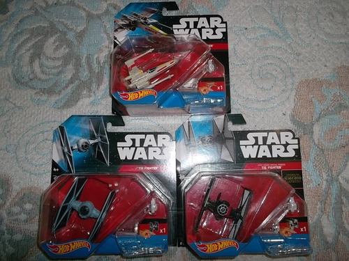 Star Wars Lote 3 Naves Hot Wheels X Wing Tie Fighter Metal