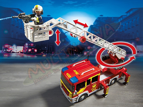Playmobil 5362 Camión De Bomberos Escalera Luces Y Sonido