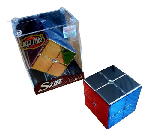 Cyclone Boys Metalico 2x2 Cubo Rubik Magnético Metalizado