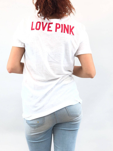 Playera Victoria's Secret L De Color Azul (Usado)
