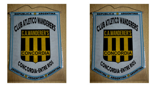 Banderin Mediano 27cm Club Wanderers Concordia Entre Rios