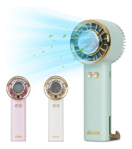 Mini Ventilador De Mano Portátil Enfriador Con Refrigeración 6 Cm Verde Verde Plástico 3