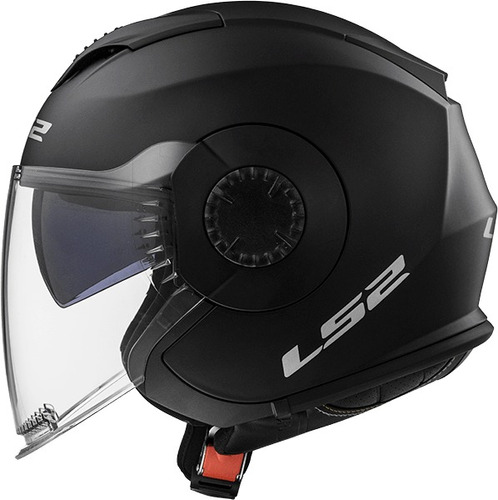 Casco Abierto Ls2 Of 570 Verso Negro Mate - En Teo Motos