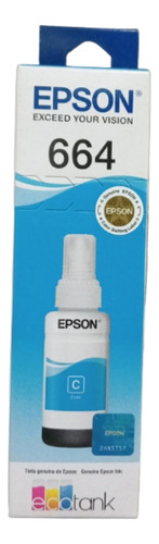 Tinta Epson T664 Cian Original