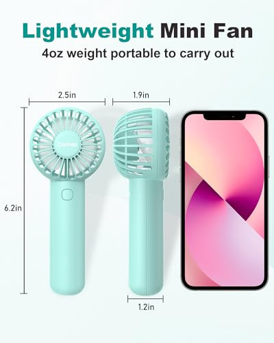Ventilador Portátil De 3 Velocidades Usb Recargable Con Base