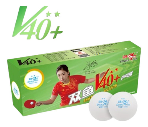 Pelotas Ping Pong 2 Estrellas 40+ Double Fish Tenis Mesa X10