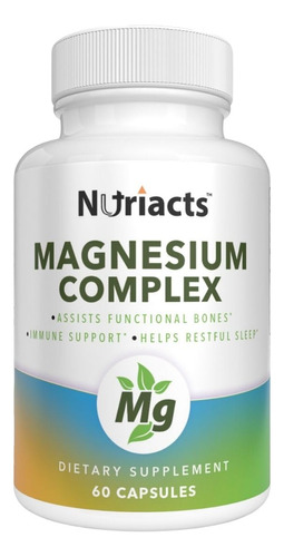 Nutriacts Complejo De Magnesio 60 Capsulas: Energia 4 En 1,