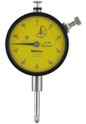 Mitutoyo 2050a-01 Dial Indicator,0 To 20 Mm,yellow Aad