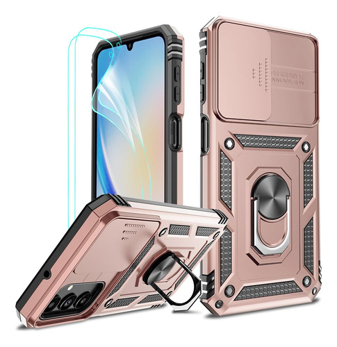 Funda Protectora Leyi, Para Samsung Galaxy A24 , Oro Rosa