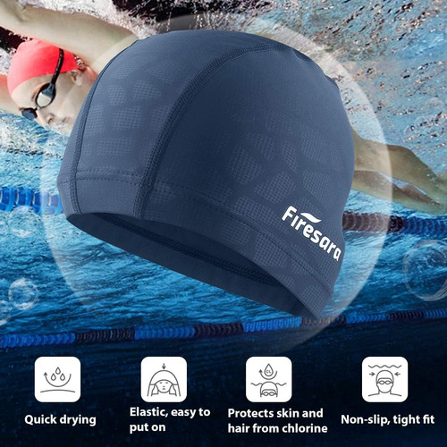 Gorro De Natación De Tela Firesara, De Alta Elasticidad