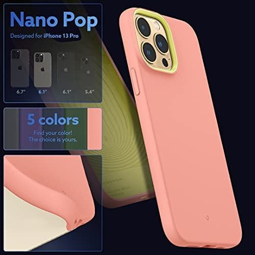 Imagen 2 de 7 de Funda Caseology Nano Pop Silicone Para iPhone 13 Pro - Rosa