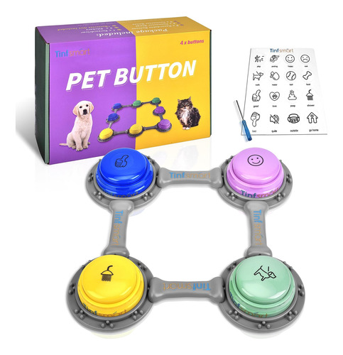 Tinfsmart Kit De Conversacion De Botones Para Perros, Juego 