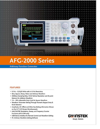Generador Funciones Arbitrarias Gw Instek Afg2125 Electro