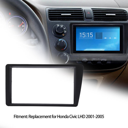 Fáscia De Rádio 2 Din Para Honda Civic Lhd 2001-2005