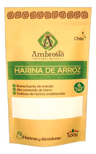 Harina De Arroz Sin Gluten 500 G Ambrosia