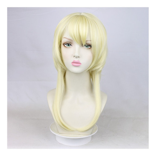 Genshin Impact Traveler Lumine Cosplay Peluca Corto Pelo