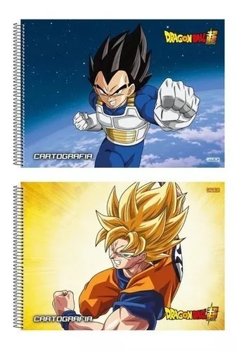 Caderno Desenho Dragon Ball Capa Dura Grande 60 Folhas - SÃO