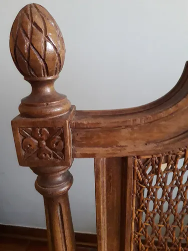 Camas Una Plaza Y Mesita De Luz Juego Marrón Madera Con Estirilla (Usado)