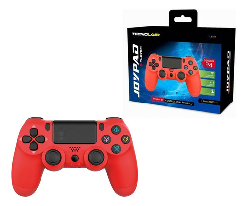 Joystick Gamepad Ps4/pc Tecnolab Bt Rojo