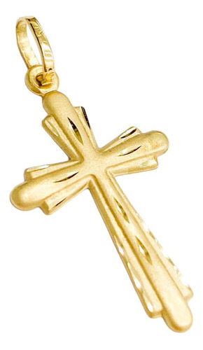 Pingente Unissex Cruz Crucifixo Em Ouro 18k 12xsem Juros