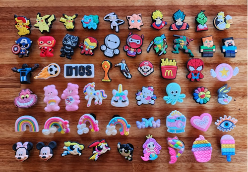 50 Pins Pines Adornos Paracrocs Gomones X Mayor Combo Por 50