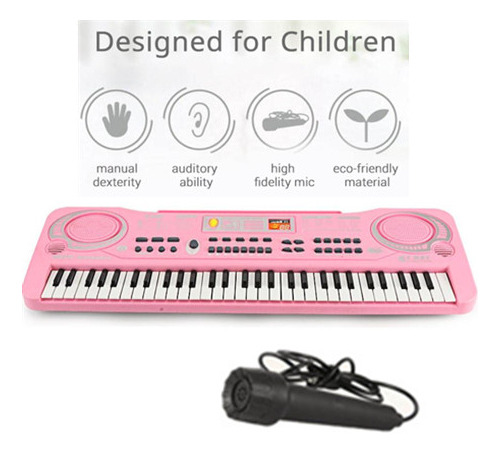 Piano, Teclado Musical Infantil, Micrófono Eléctrico, Karaok