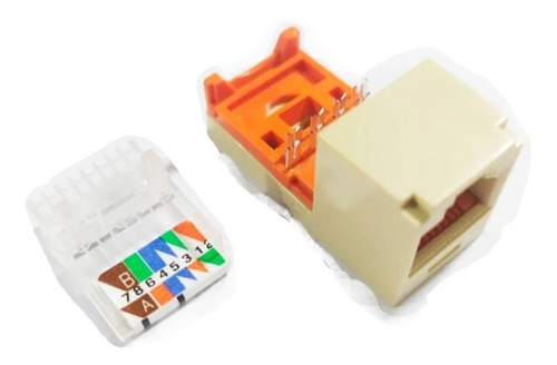 Jack Cj588ei Cat5e Rj45 Modular 8 Pos, Beige 50 Piezas  C16