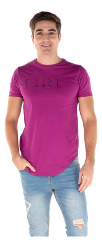 Playera Estampada Fire Para Hombre Quarry