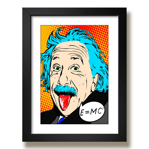 Poster Albert Einstein Celebridades Pop Arte Id3 Quadro 