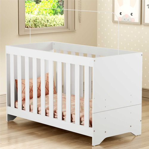 Imagen 2 de 4 de Cuna Elsa + Colchón 3 En 1 Mini Cama, Sofá Color Blanco