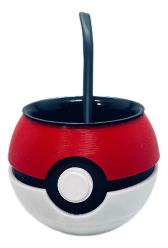 Mate Pokeball Dropix 3d Pokémon Rojo; Blanco; Negro Con Diseño Personalizado