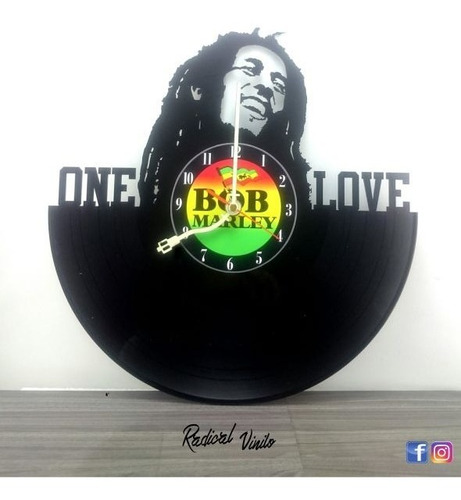 Reloj De Vinilo Bob Marley Reggae Regalos Decoracion