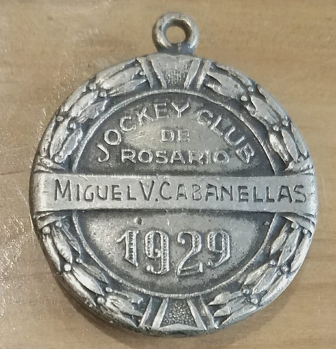 Medalla Jockey Club De Rosario 1929 30 Mm Caballo Hipodromo