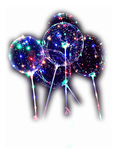 Globo Led Multicolor, Burbuja 18 25pz Reyes