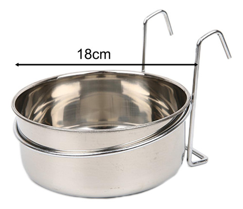 Cuenco De Acero Inoxidable Para Perros, Diámetro 18cm