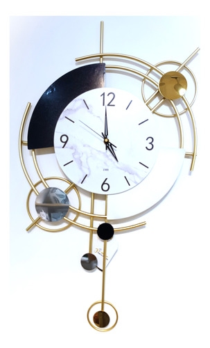 Reloj De Pared De Metal Moderno Creativo Vertical 70x40 Cm