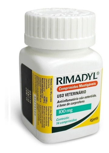 Rimadyl 100 Mg 14 Comprimidos Zoetis Carprofeno Inflamatório