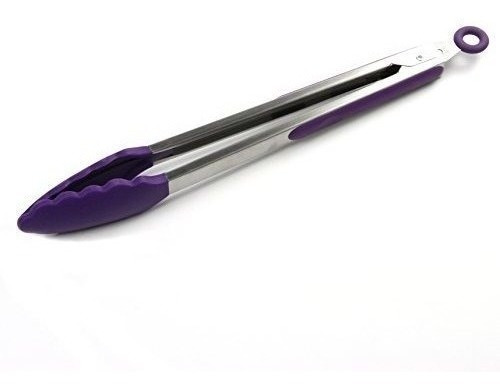 Chef Craft 13585 Premium Silicone Tongs 12 Purple