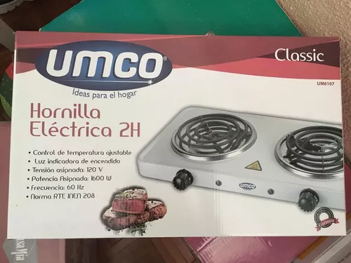 Cocina eléctrica 2 hornillas 1500W Umco