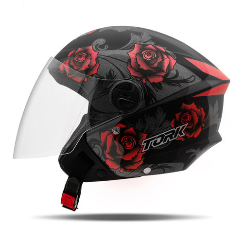 Capacete para moto Protork New Liberty  Three  vermelho tamanho 60 