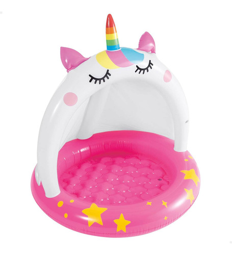 Piscina Infantil Intex Unicornio Con Parasol 1-3 Años