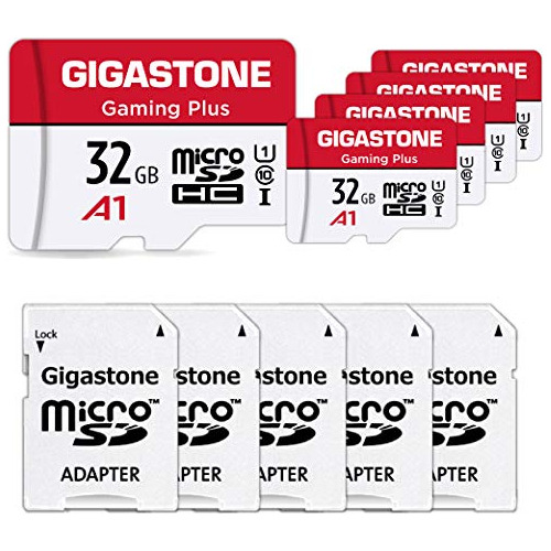 [gigastone] Micro Sd Card 32gb 5-pack, Gaming Plus, Microsdh