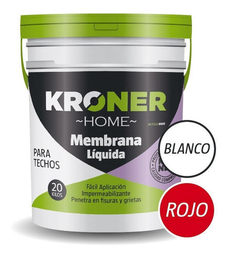 Imagen 1 de 9 de Membrana Líquida Techos Impermeable 20 Kg Kroner Oferta