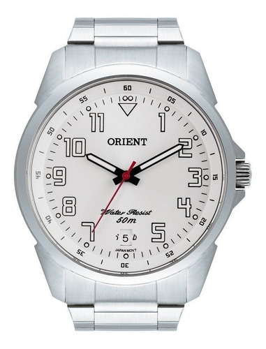 # Relógio Orient Masculino Mbss1154a S2sx Prata Fundo Branco