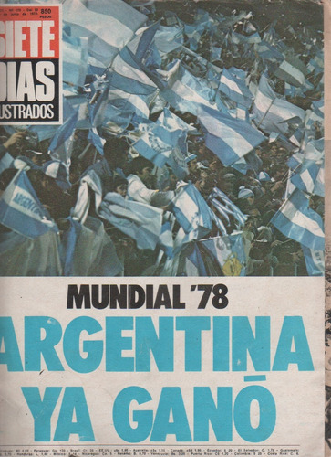 Revista Siete Dias * Nº 575 - Mundial 78, V Linch, S Dali - 