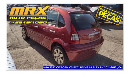 Sucata Citroen C3 Exclusive 1.4 Flex 8v 2012 Pecas