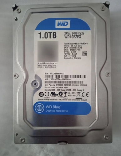 Disco Duro 1tb Western Digital 3.5 Reparar/refacciones Plateado (Usado)