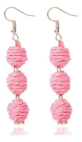 Pendientes Ligeros De Rafia De Hilo Bohemio Para Mujer Pendi