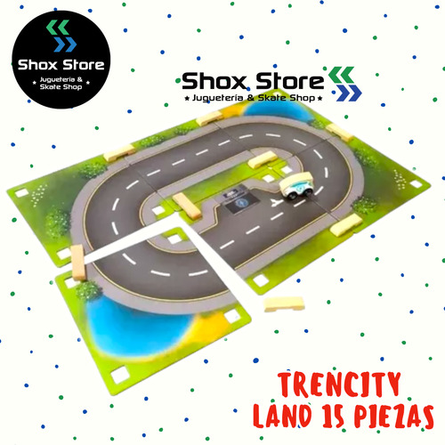 Trencity Modulo Madera Encastre Pista Vehiculo 15 Piezas