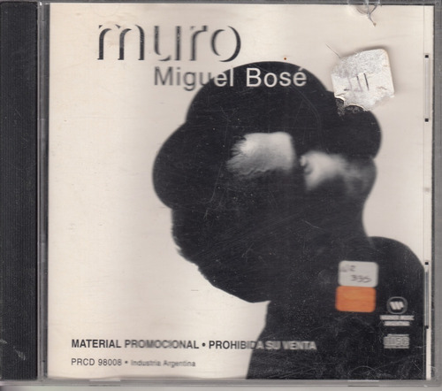 1998 Miguel Bose Cd Promo Raro Muro Y Entrevista Argentina
